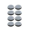 Prime-Line 1 in. Gray/Black Plastic Round Self-Stick Permanent Furniture Pads 8 Pack MP75108